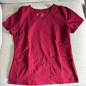 Women's Urbane Ultimate Burgundy V-Neck Scrub Top